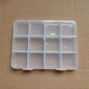 12Grids False Nail Tips Transparent Empty Storage Box Fake Nails Plastic Container Keep…