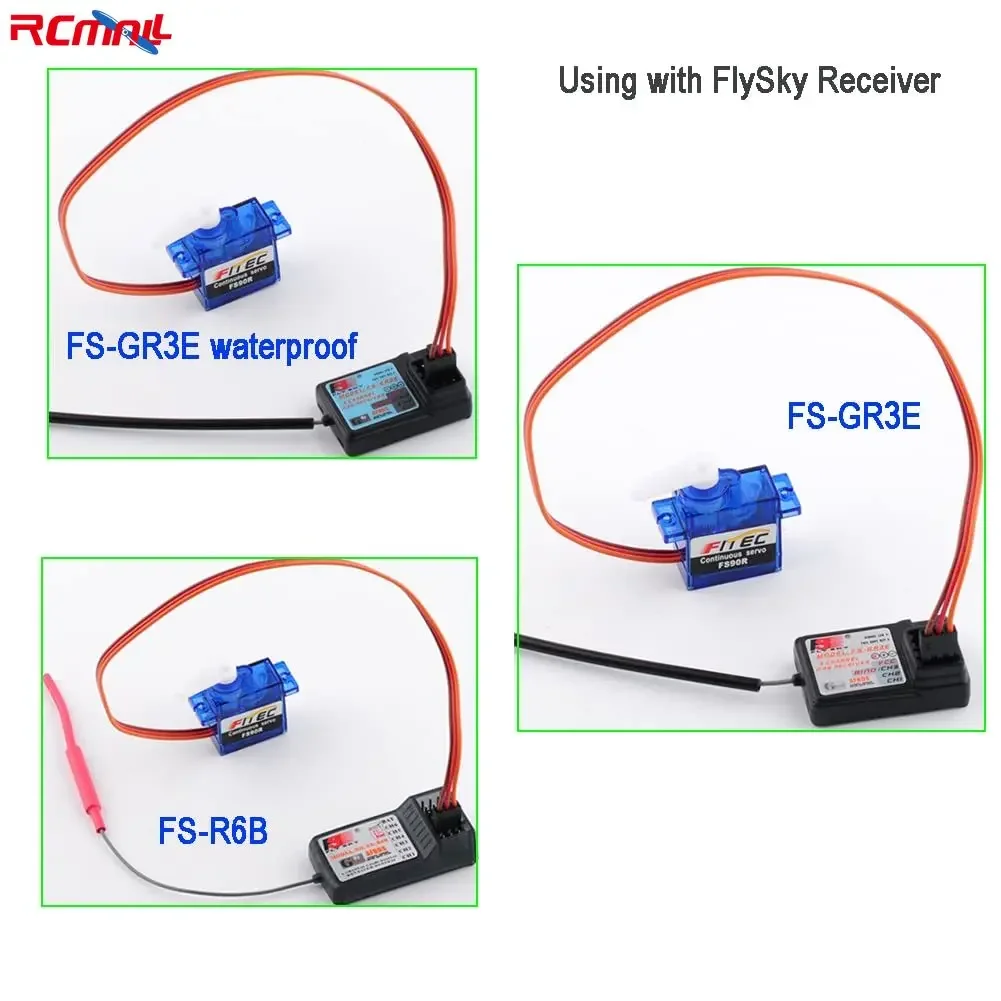 Feetech FS90R Servomotor Micro RC de rotación continua de 360 grados 6V para robot de coche inteligente Arduino Microbit (paquete de 2)