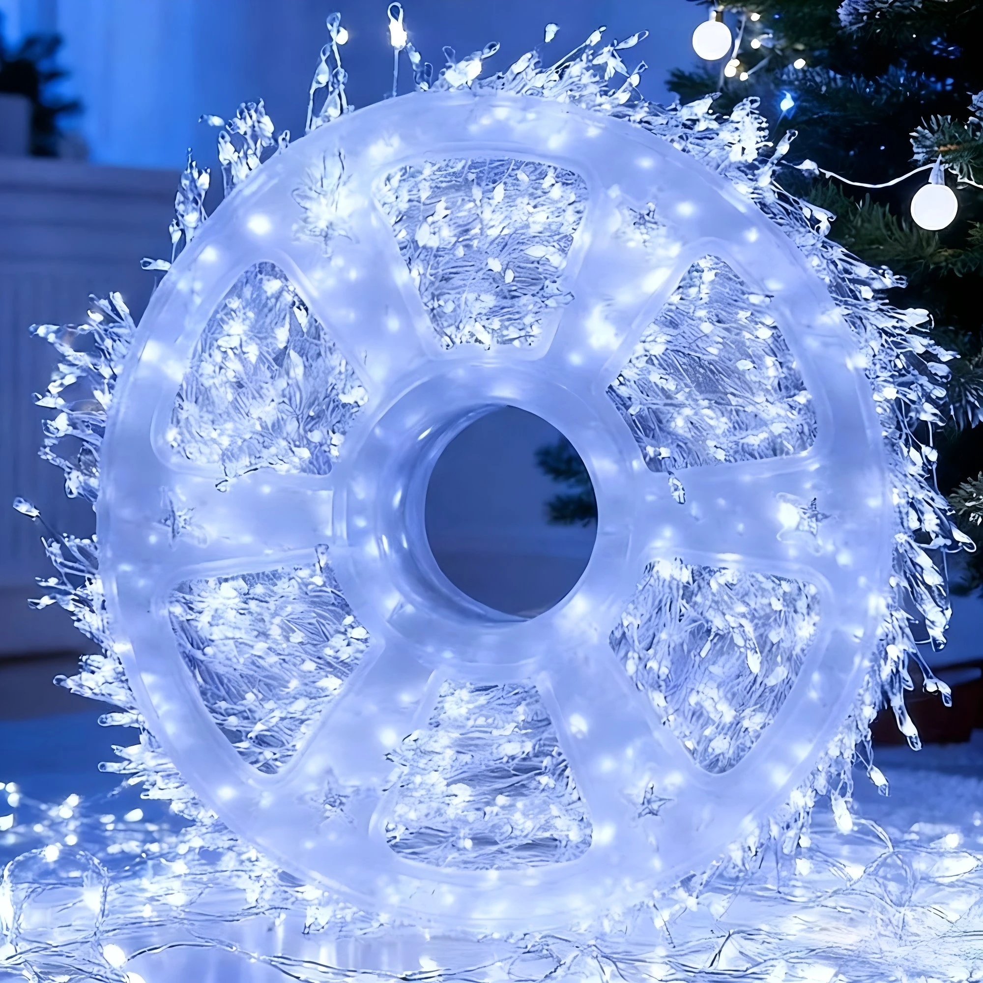 Flexible LED Twinkle Icicle Fairy Lights Clear Wire Garland Indoor Bedroom Bookshelf Coffee Table Xmas Tree Wall Decor Lamp