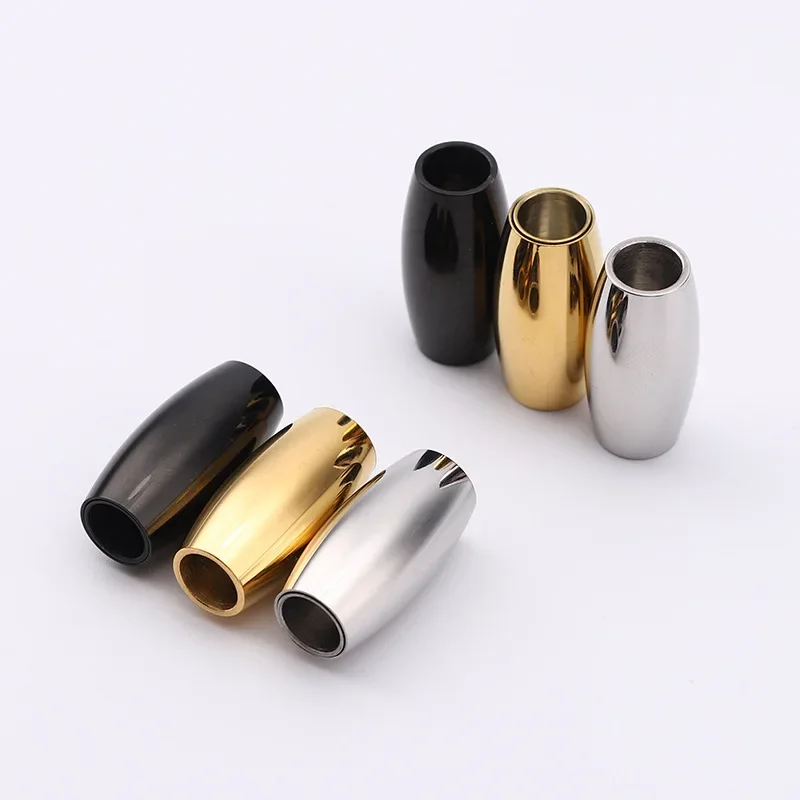 10pcs Stainless Steel 3mm-6mm Magnetic Clasps Closure Leather Cord Bracelet Magnet Buckle Necklace DIY Jewelry Making Accessorie