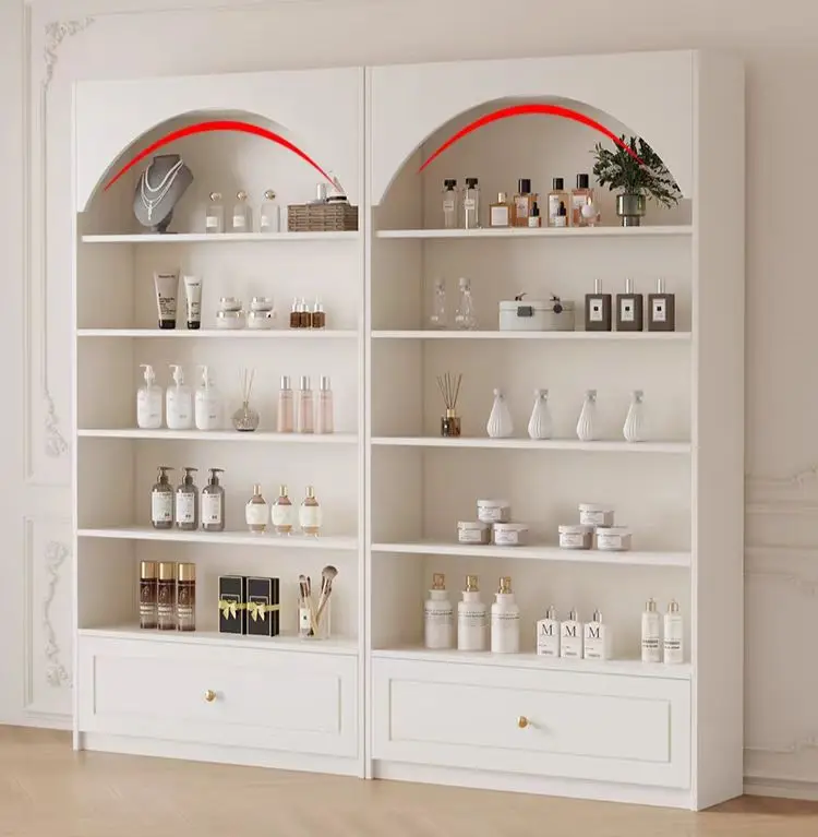 Custom.Funroad Retail Shelf Cosmetic Bag Steel Wood Display Rack 4 Layers Customizable Multifunctional Popular Display Rack