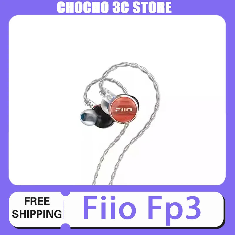 Fiio Fp3 In Ear Earphone Hifi 14.5mm Planar Diaphragm Driver Cable For Audiophile Musician Wood Faceplate 0.78mm For Earphones