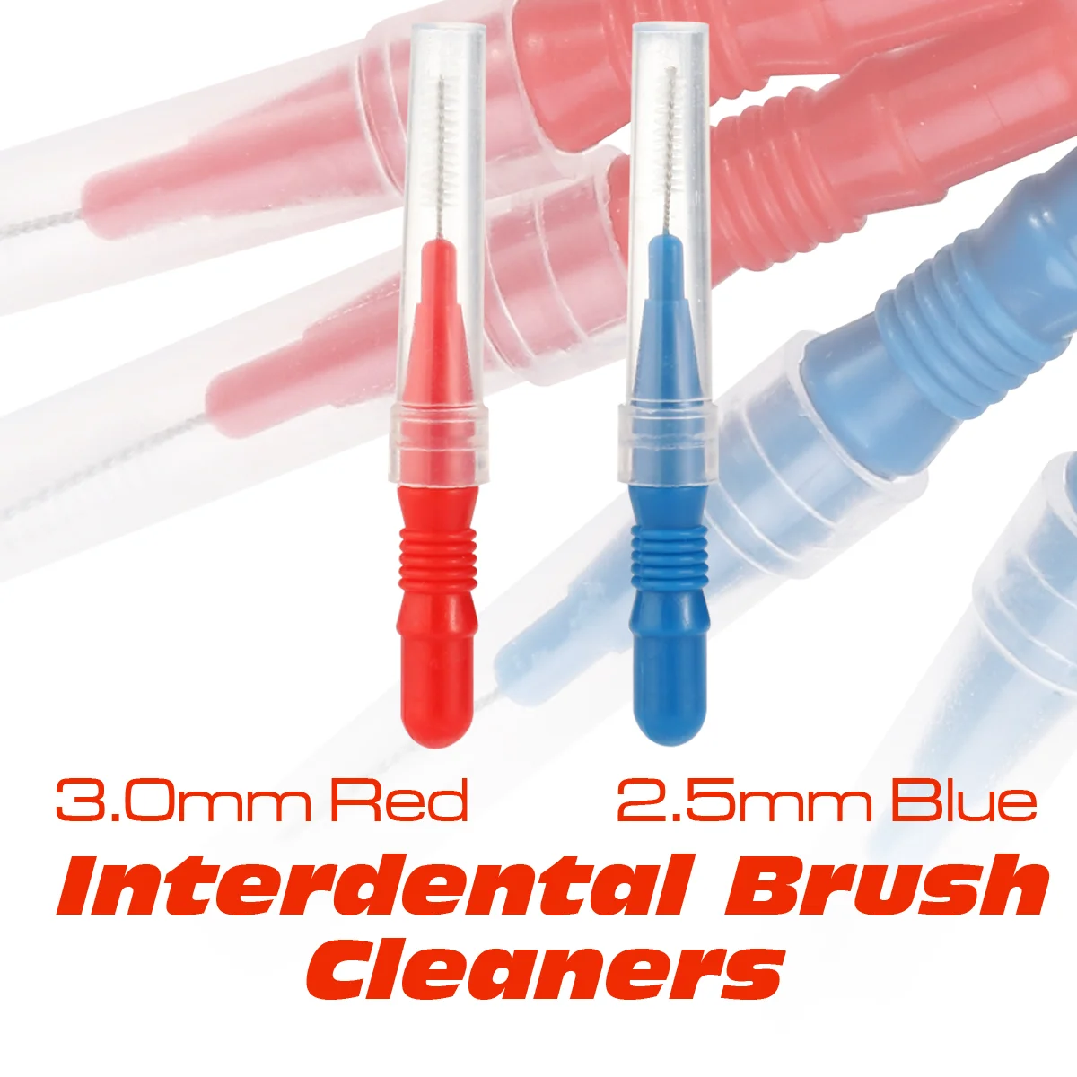 30 Pcs Interdental Brush Cleaners Food Debris Floss Brush Dental Oral Care Tool (Red/Blue) toothpick brush