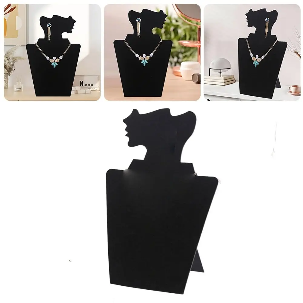 

Fabric Mannequin Jewelry Display Stand Side Face Mannequin Unique Necklace Bracelets Earrings Holder Head Bust Portrait