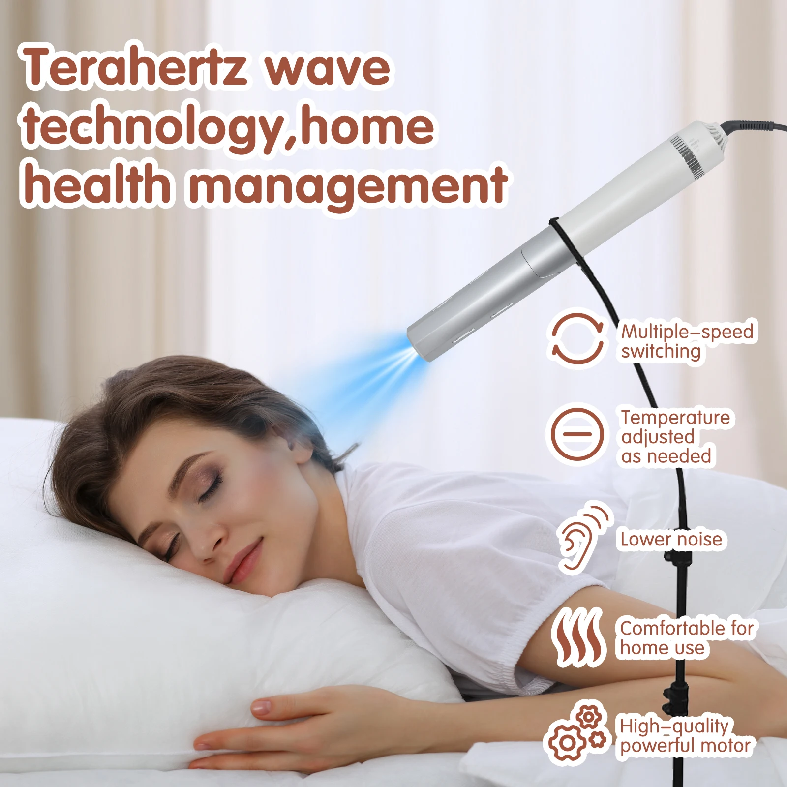 IteraCare Classic 7.0 Plus 850W Terahertz Blower Device Health Care Machine Infrared Blue Light Therapy Wand Personal Wellness