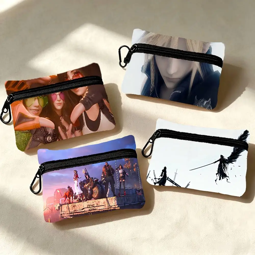 GAME Final Fantasy Wear-resistant Oxford Cloth Coin Purse Portable Backpack Hanging Card Storage Bag