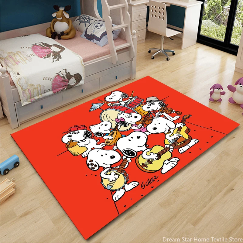 

Snoopy HD Lively Carpet Rug for Children,Large Area Print Carpet,Living Room Bedroom Decor,Sofa,Picnic,Camping,Outdoors,Door Mat