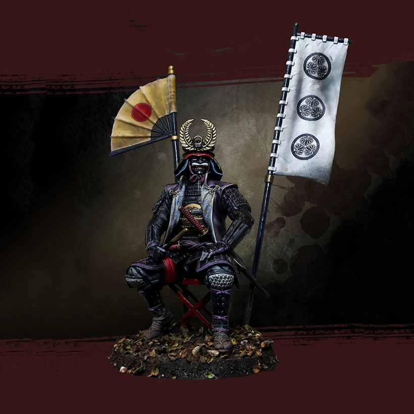 Resin soldier  1/18  ancient soldier man Tokugawa sit  Model Unassambled Unpainted  Figure Building Kit