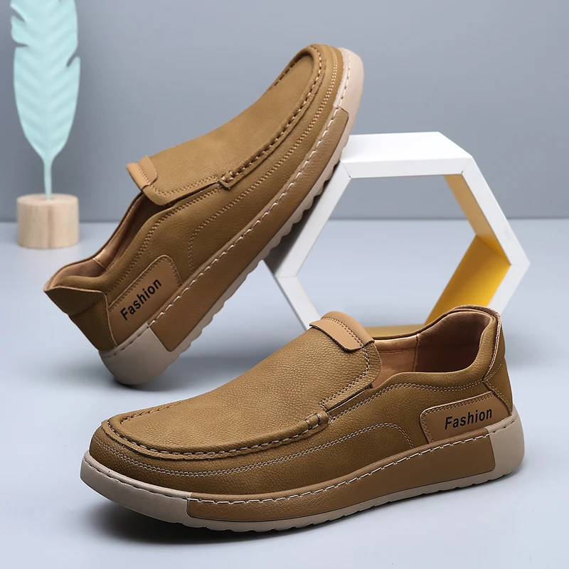 

Мужские повседневные лоферы в стиле ретро, высококачественная удобная стильная обувь для вечеринок и офисов, высококачественная кожаная обувь для взрослых, новинка, универсальная