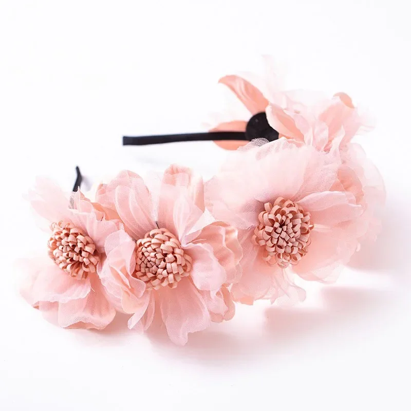 Lovely Flower Wreath Headband Baby Girls Headwraps Newborn Photography Props Gift Hair Bands Headwear Children Hair Accessories