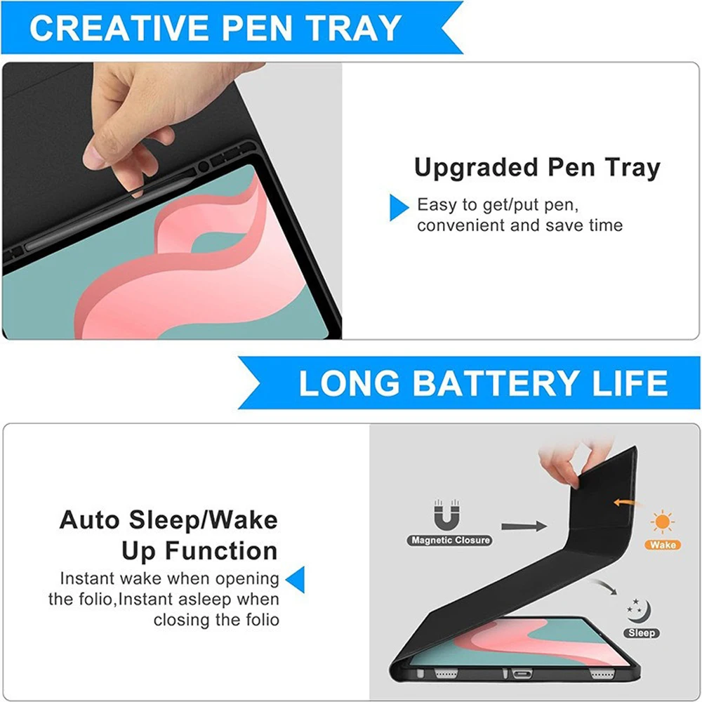 حافظة لهاتف سامسونج تاب S10 FE 10.9 بوصة 2025، غطاء لوحة مفاتيح بلوتوث لهاتف جالاكسي تاب S10 FE 10.9 SM-X520/X526/X526B