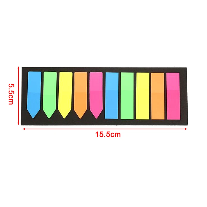 Color Transparent Fluorescent Index Tabs Flags Sticky Note For Page Marker Planner Stickers Office School Stationery 200pcs