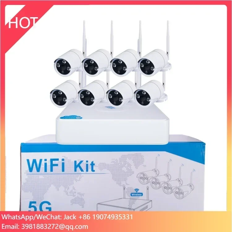 

4MP Waterproof Security Camera System With Wifi Surveillance Network Wireless Wifi NVR Kit Outdoor Camera