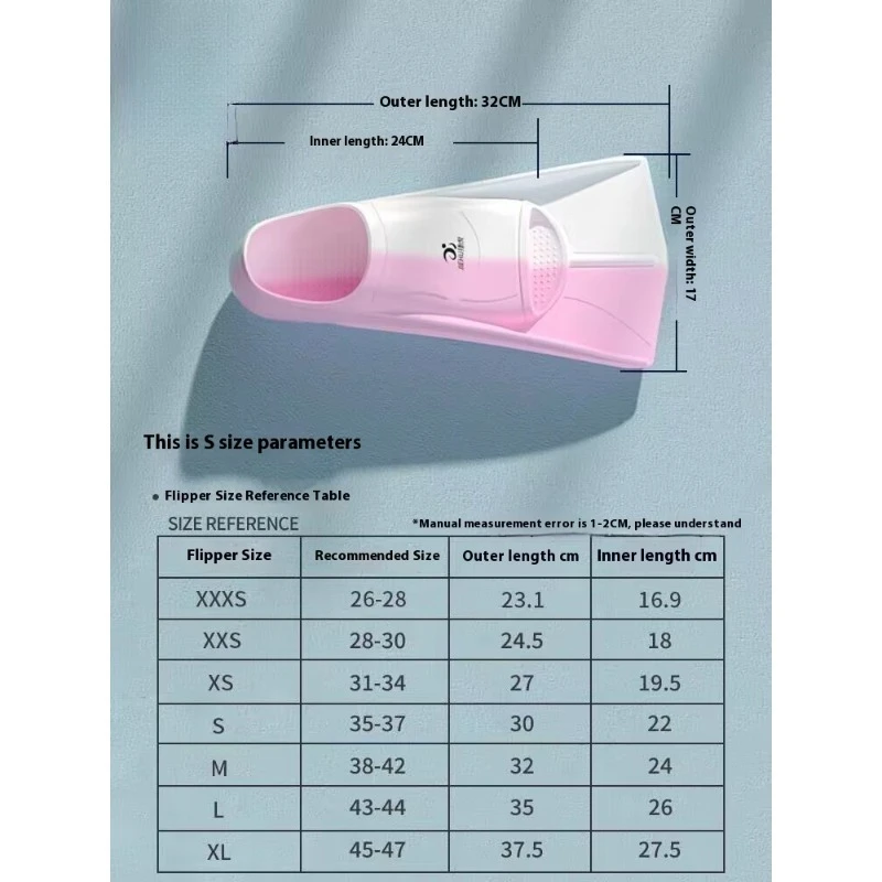 Duck Feet Short Swimming Fins Professional Diving Training Equipment Freestyle Butterfly Swim Youth Adults Hot Products Product
