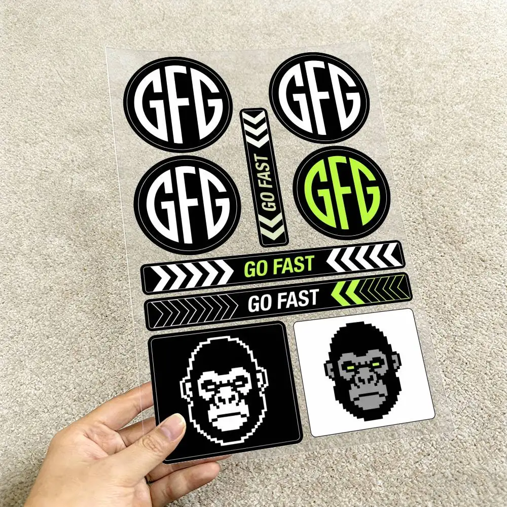 FOR Go Fast Gorilla Waterproof Reflective Scratch Cover Sticker Universal Decor Decal For Car Motorcycle Helmet Refrigerator - view 4