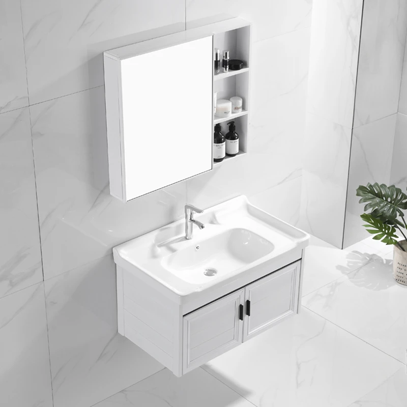 Small Modern Narrow Bathroom Cabinet Space Saver Vanity Washroom Bathroom Sink Mirror Cabinet Meuble Salles De Bain Furniture