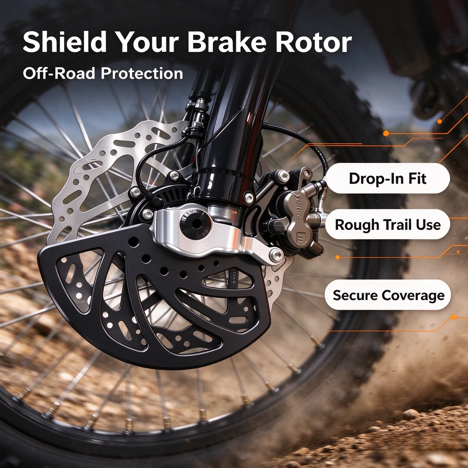 Front Rear Brake Disc Protector Cover For  SURRON Ultra Bee Motorcycle Wheel Rotor Guard Anti-collision Protection Modification