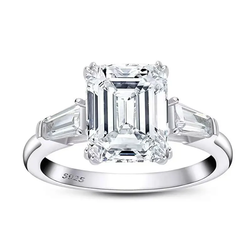 

S925 Sterling Silver Cut Moissanite Fashion Premium Engagement Ring