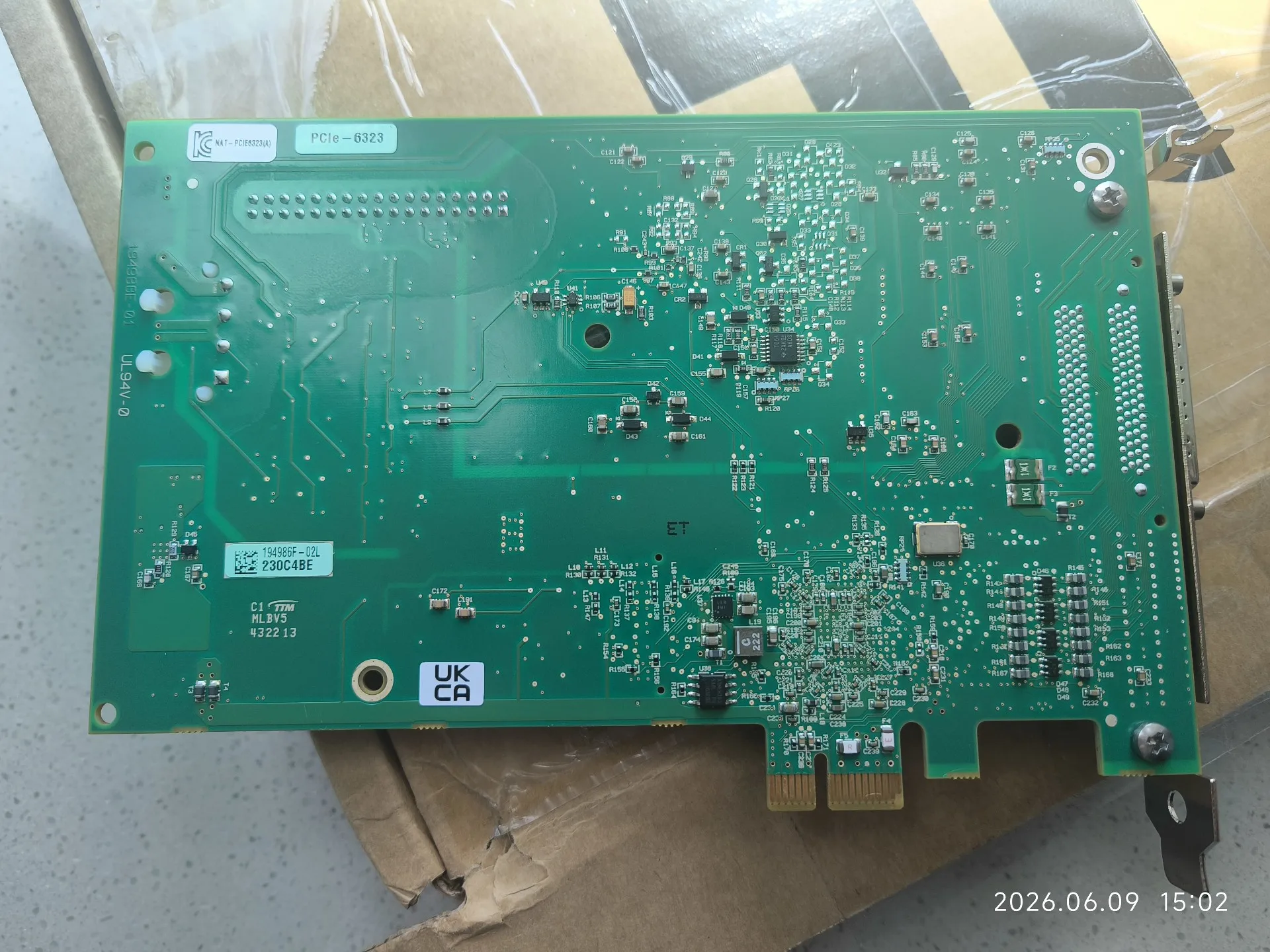 NI PCIE-6323 Data Collection Card, Brand New And Unused