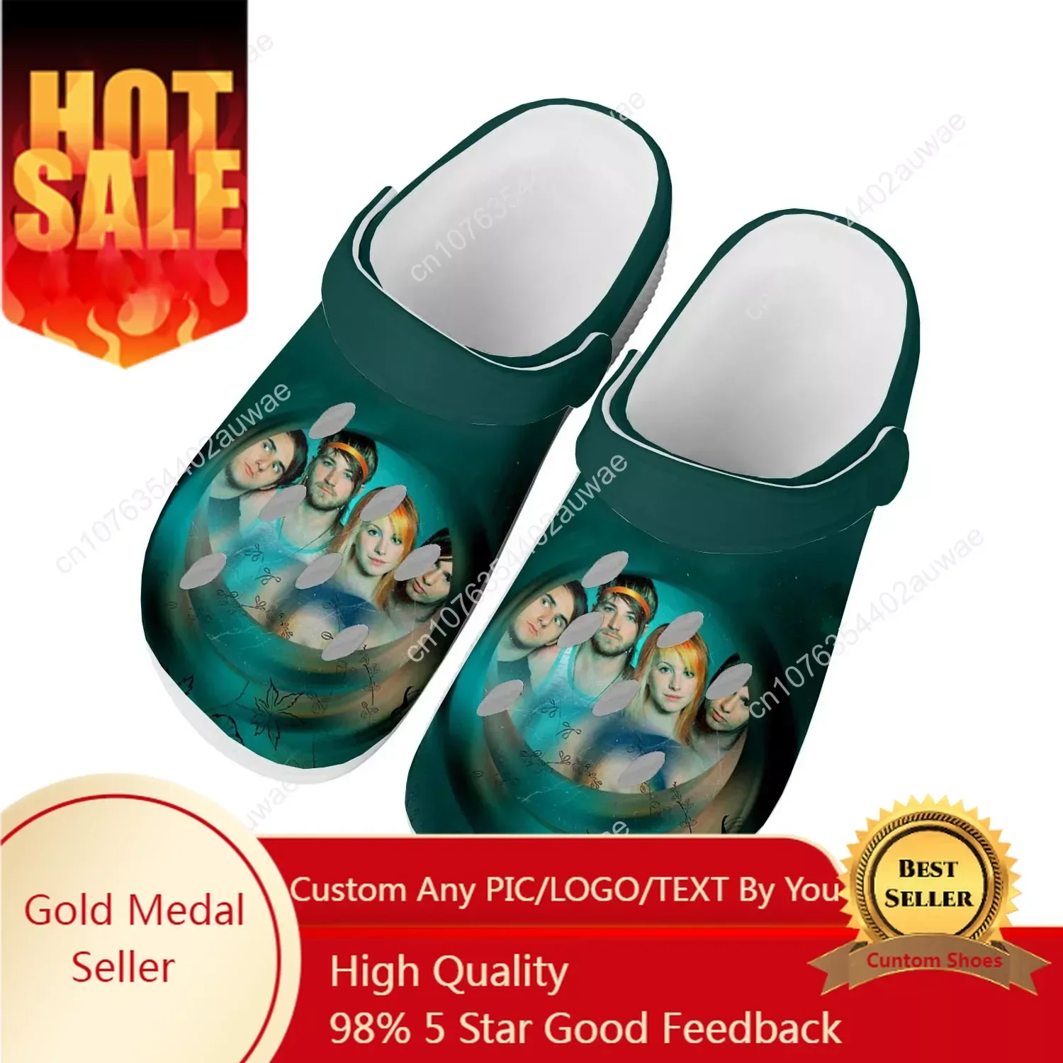 

Paramore Band Home Clog Mens Women Youth Boy Girl Sandals Shoes Garden Custom Made Breathable Shoe Beach Hole Slippers White