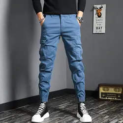 New arrive light luxury men’s cargo pants, fashion harem style pants,outdoors sports tactical pants,slim-fit casual jeans pants;