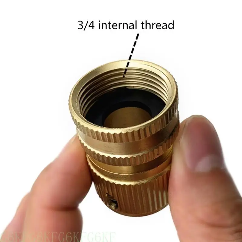 G6KF Garden Hose Adapter 3/4inch Female Brass Hose Connector Water Hose Adapter Garden Hose Fitting Adapter Quick Connector