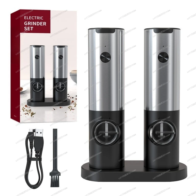 Electric Pepper Grinder Automatic Salt Pepper Mill Bottle Household Sea Salt Spice Grinding Tool