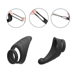 Newest Male Dick Enlarger Rings Penis Ring Reusable Silicone Semen Cock Ring Penis Enlargement Delayed Ejaculation Sex Toys