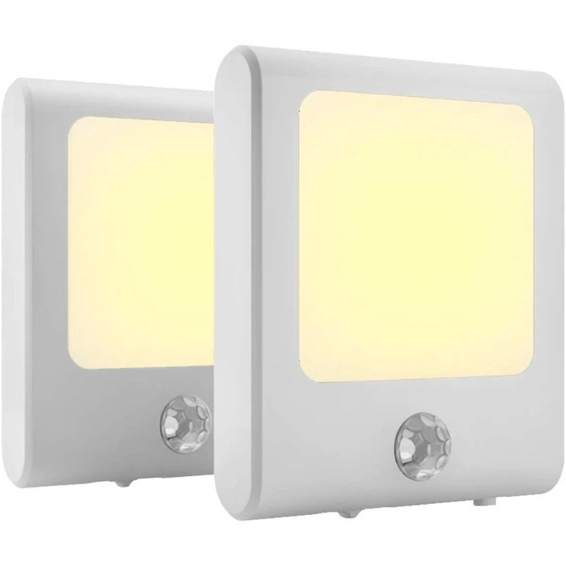 MAZ-TEK Plug in Motion Sensor Lights with Adjustable Brightness,Warm White Motion Activated Led Night Light for Hallway,