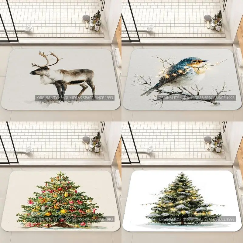 

Коврик с рисунком сосновой ветки, украшение для гостиной, домашний диван, нескользящий ковер, кабинет, спальня, татами, детский мягкий напольный коврик