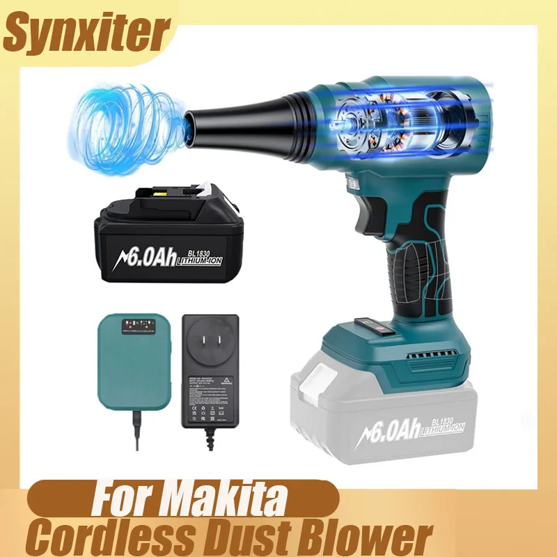 فرش اللاسلكي الكهربائية توربو منفاخ مروحة نفاثة 300 متر/الثانية يده منفاخ أوراق الثلوج الغبار تهب أداة لبطارية ماكيتا 18 فولت #1