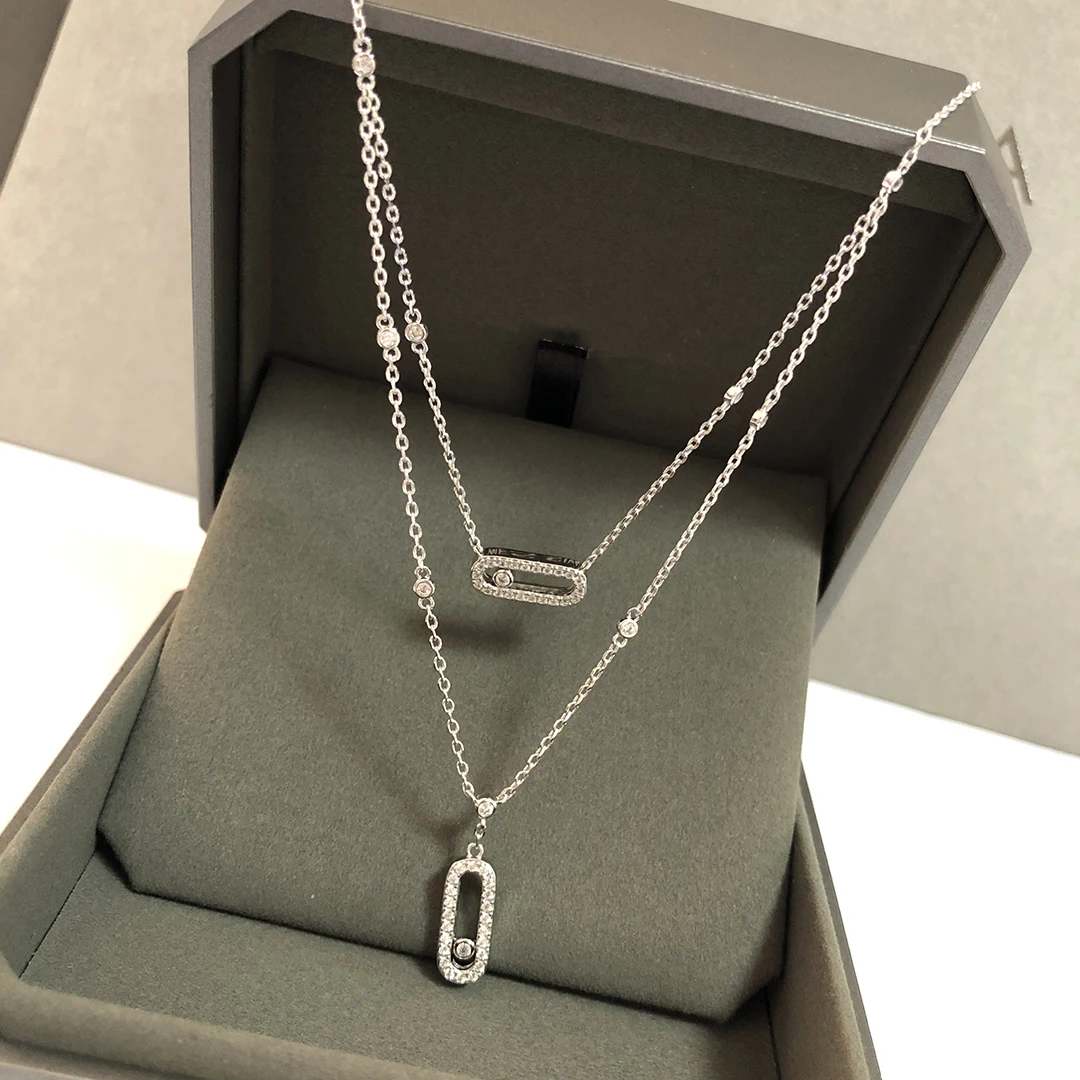 

Boutique Jewelry 925 Sterling Silver Classic MOVE Necklace.Women's Engagement Jewelry Accessories.Best Gift for Anniversary