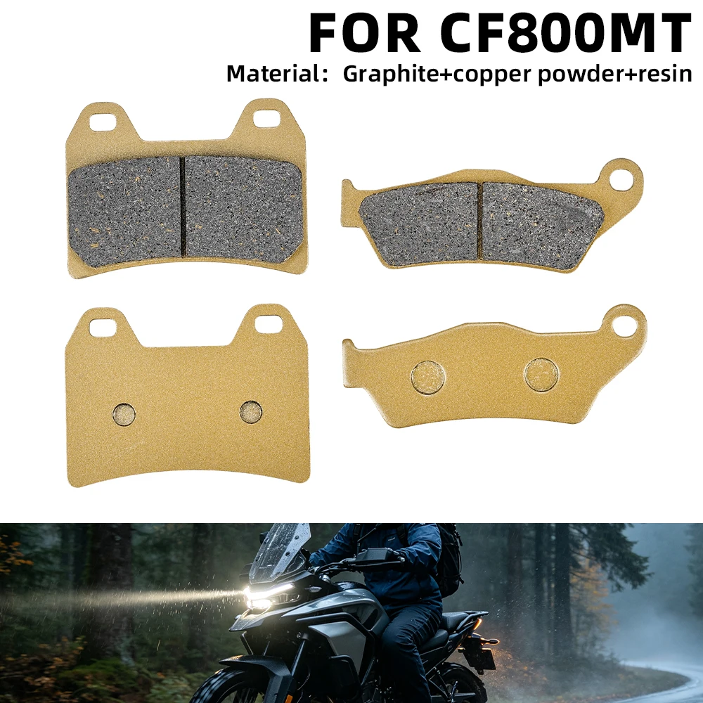 Front Rear Brake Pads For CFMOTO 800MT MT800 IBEX 800 E Copper Metallic Disc Brake Pad Set Motorcycle Accessories Parts