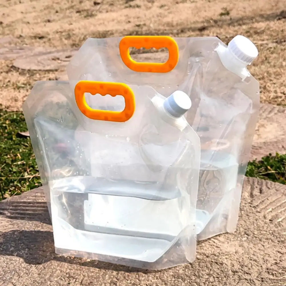 1.5/2.5/5/10L سعة كبيرة في الهواء الطلق حقيبة المياه طوي المحمولة كيس مياه الشرب التخييم التنزه حقيبة تخزين المياه في حالات الطوارئ #4