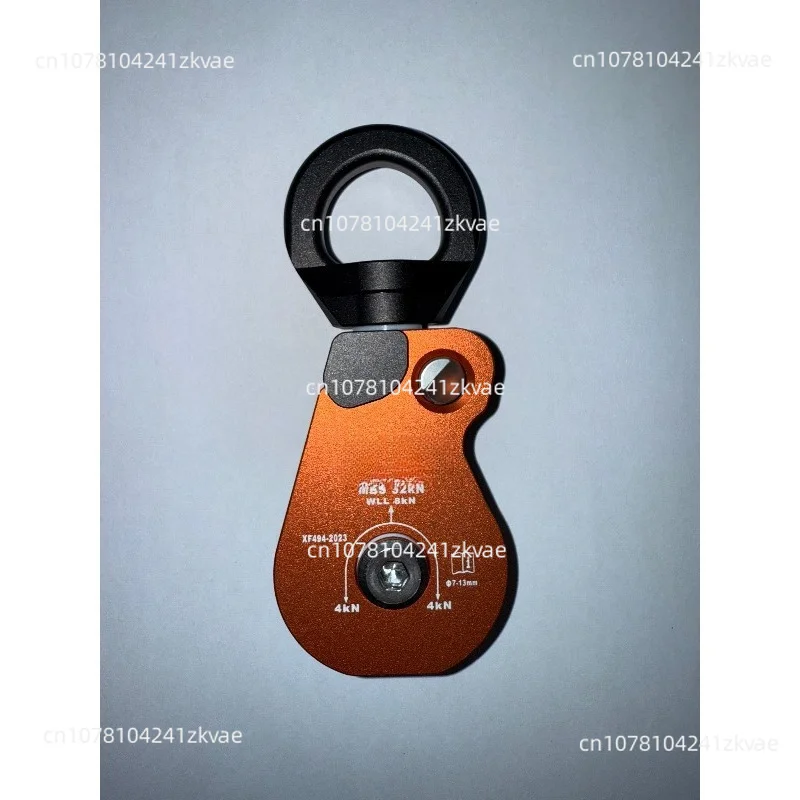 Single Pulley for Use, Swivel Connector with Anti-Twist Design to Prevent Rope Winding