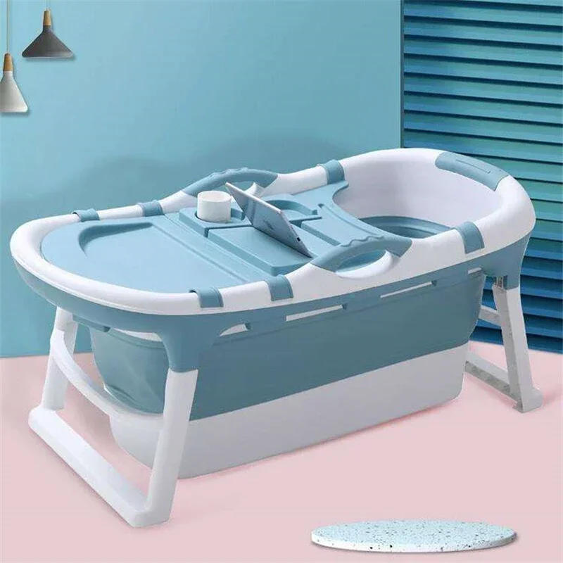 Large Capacity Plastic Bathtubs Durable Villa Swimming Bucket Portable Household Folding Bath Barrel Indoor Balcony Garden