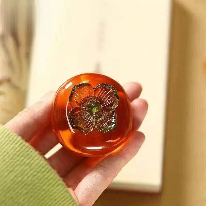 

Crystal Glass Fruit Display Decoration Pumpkin Persimmon Strawberry Grape Pineapple PeachSilicone MaterialFunctional Mi...