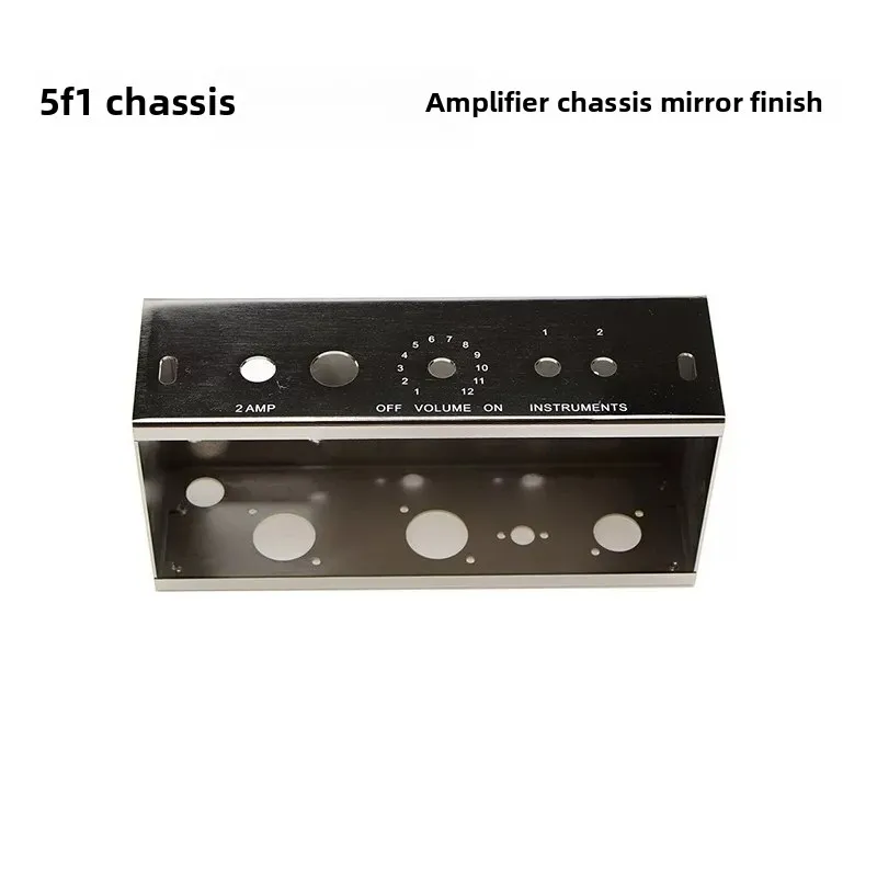 Mirror Polished 5F1 Amp Chassis Smooth Chrome Surface Anti-Rust Aluminum Guitar Tube Amplifier Housing for Hand-Wired