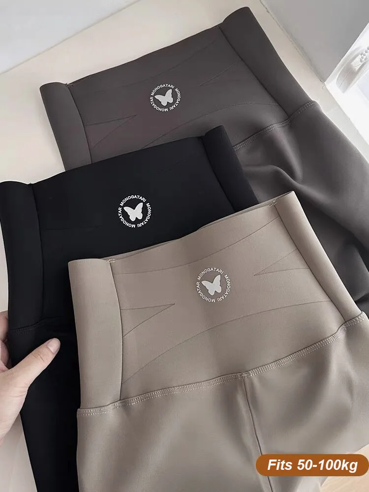 Cintura alta moldar leggings para mulheres plus size 2025 novas calças de yoga controle de barriga inverno velo forrado booty levantamento calças