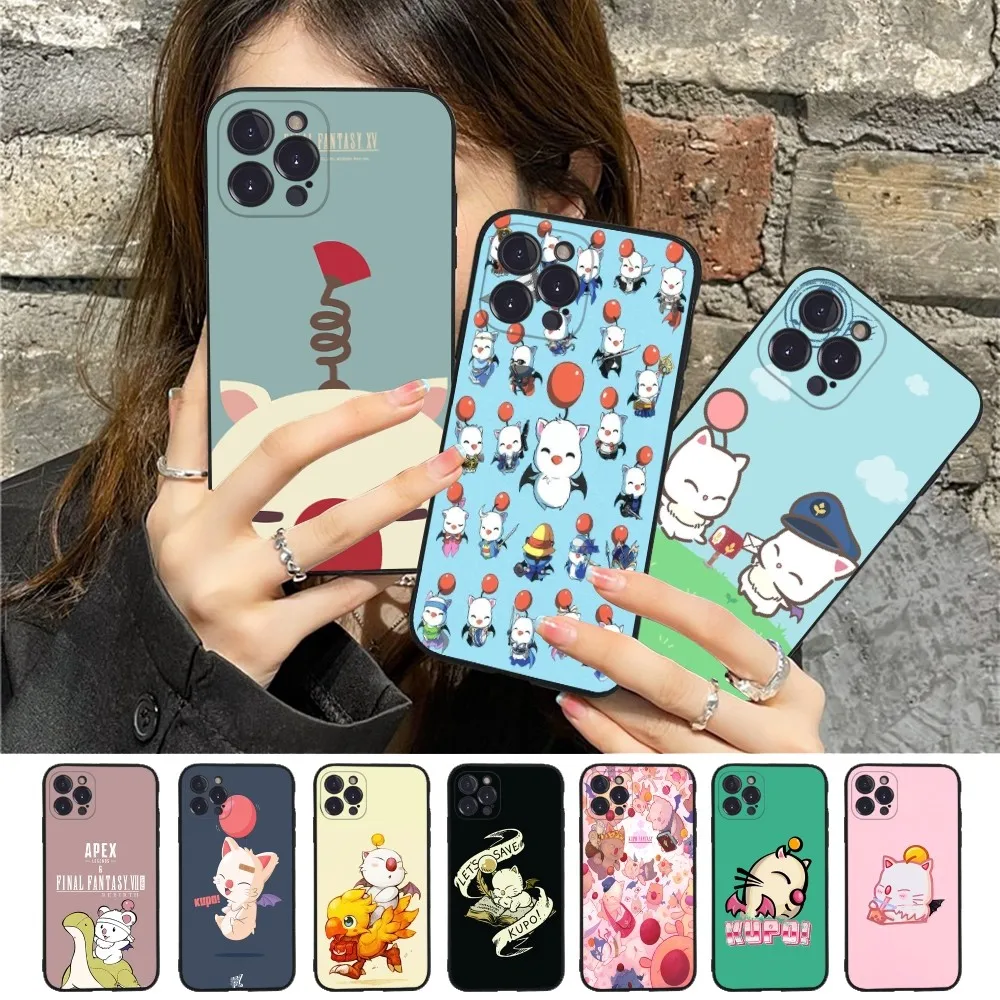 Game F-Final Fantasy Moogle Phone Case Silicone Soft for iphone 16 15 14 13 12 11 Pro Mini XS MAX Plus X Cover