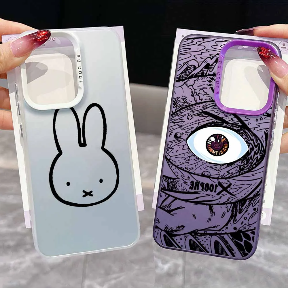 غطاء أنيق من Bad B-bunny XX 10-0pre B-unny لهاتف Apple iPhone 17 16E 16 15 14 13 12 mini Pro Max Plus حافظة هاتف فضية ملونة #1