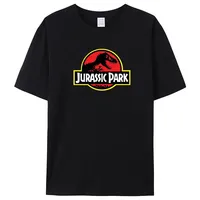 Jurassic Park T-Shirt Men 100% Cotton Printed T-Shirts Casual Women Funny Tops Jurassic World Tees Short Sleeve Cool T-shirt