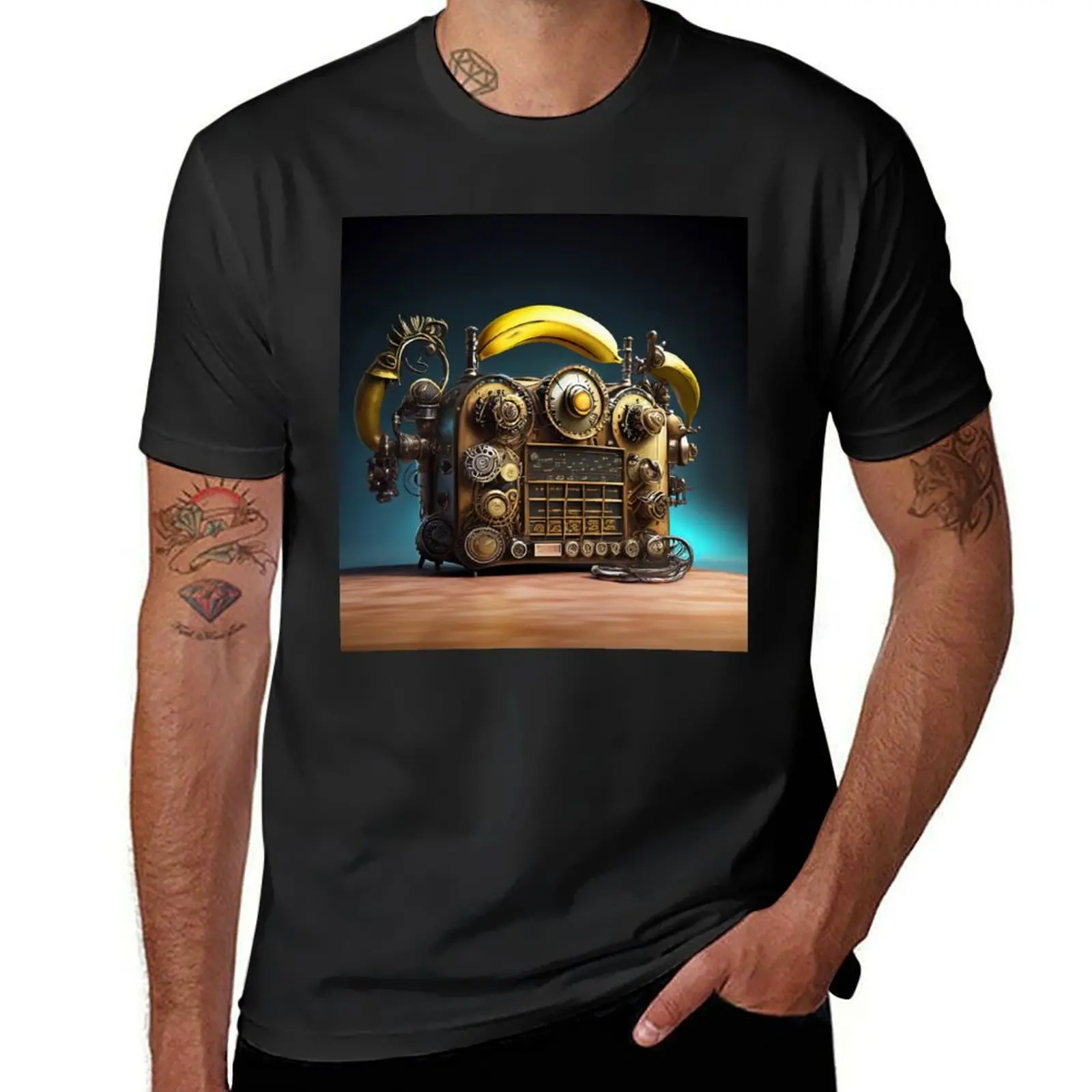 

banana radio T-Shirt summer top anime clothes tops T-shirt men