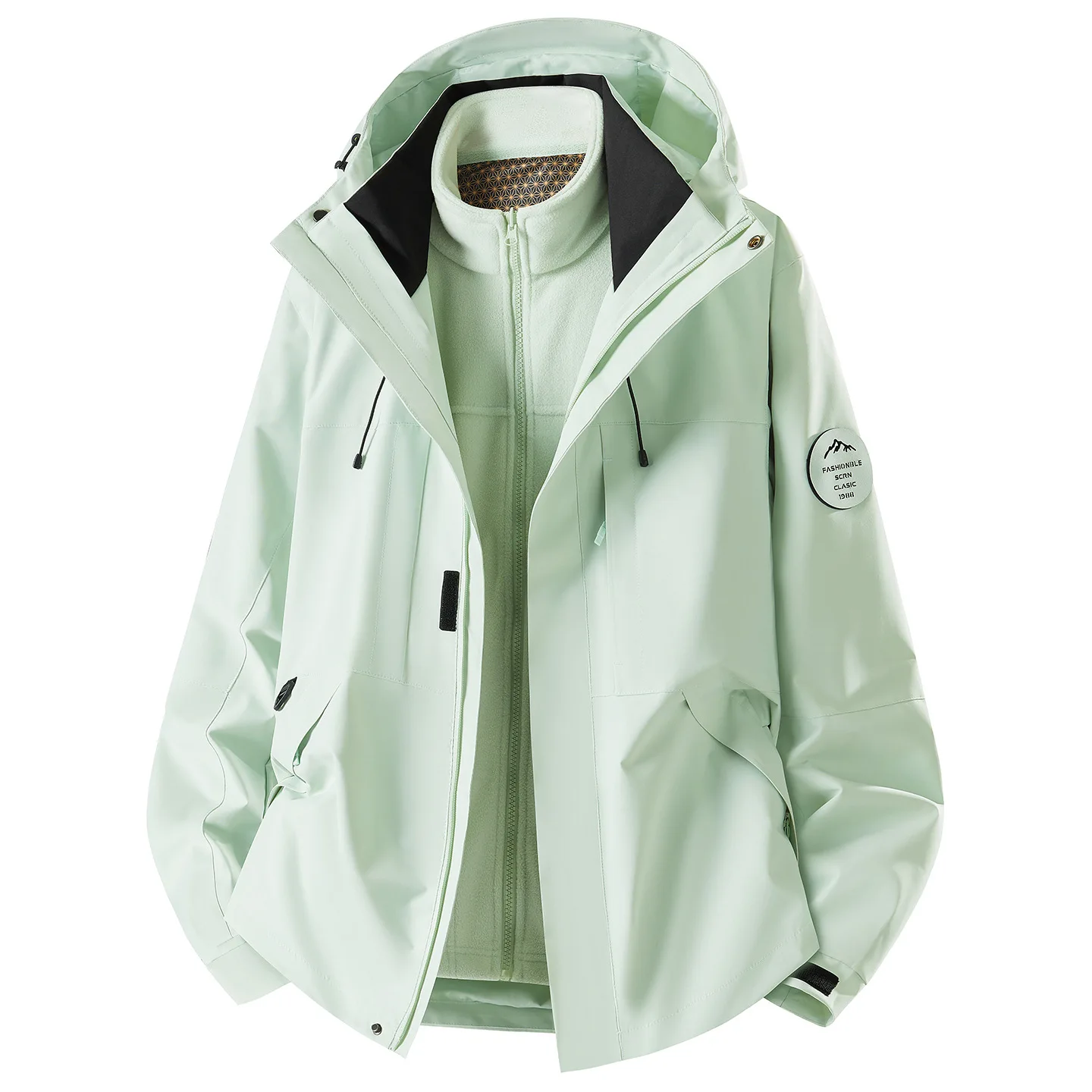 معطف Stormwear عصري متعدد الاستخدامات للنساء 2025 جديد للربيع والخريف والشتاء للزوجين في الهواء الطلق 3 في 1 بدلة تسلق الجبال للرجال