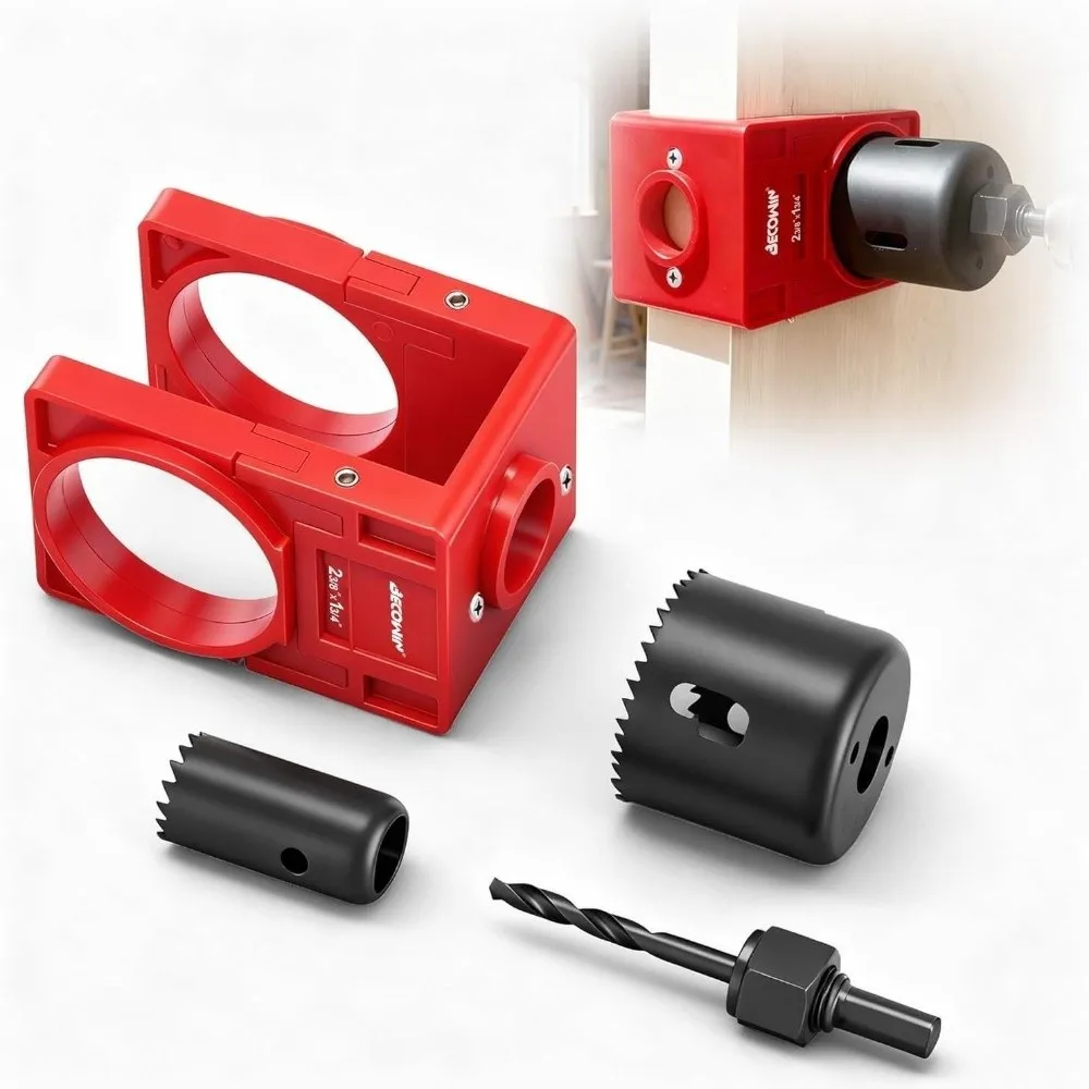 Precision Jig Door Latch Mortise Tool Scoring & Chiseling Template Positioning Template Door Lock Installation Kit
