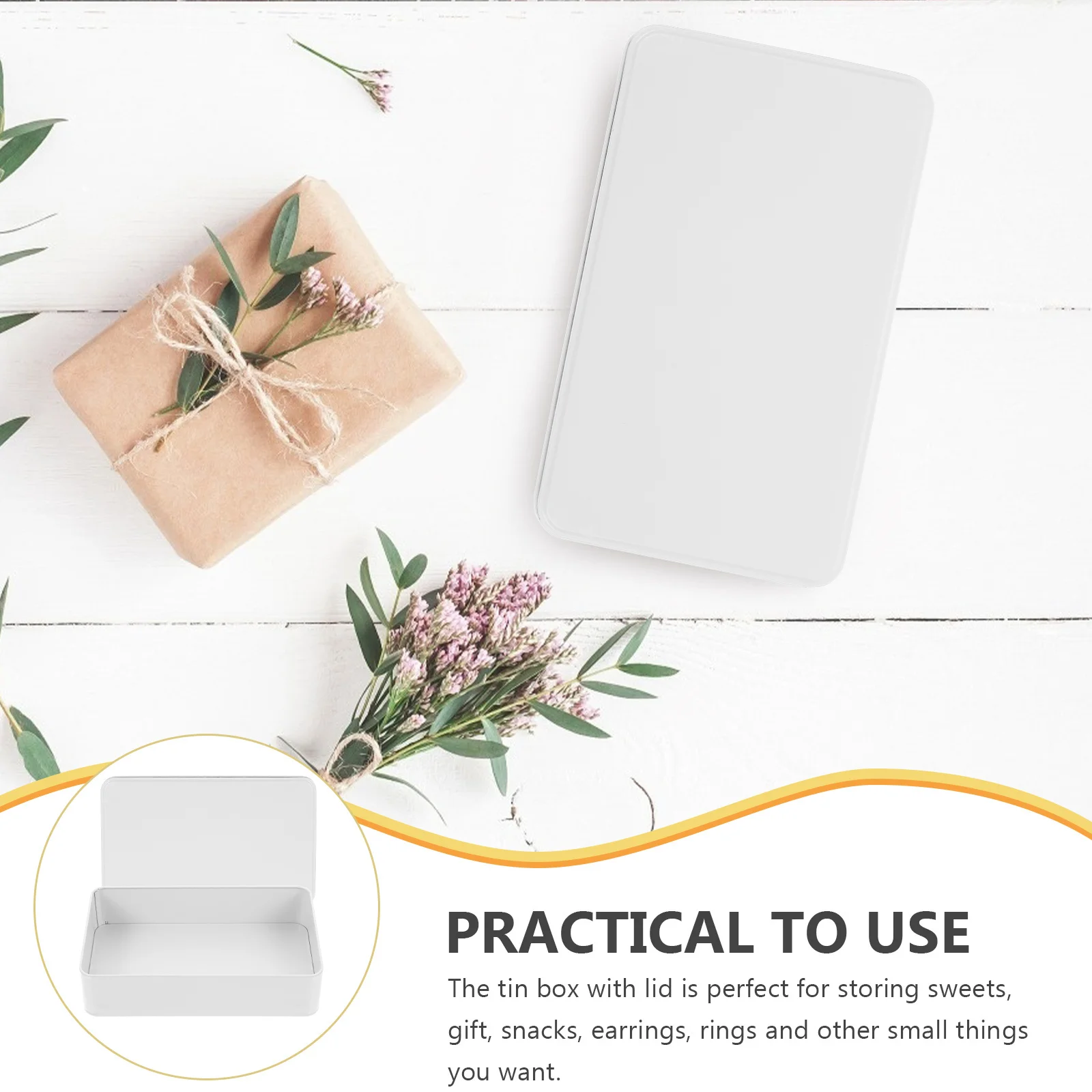 

3Pcs Tinplate Storage Box with Lid Small Candy Container for Gifts Sweets Tea Leaves Keepsakes Compact Metal Organizer Case