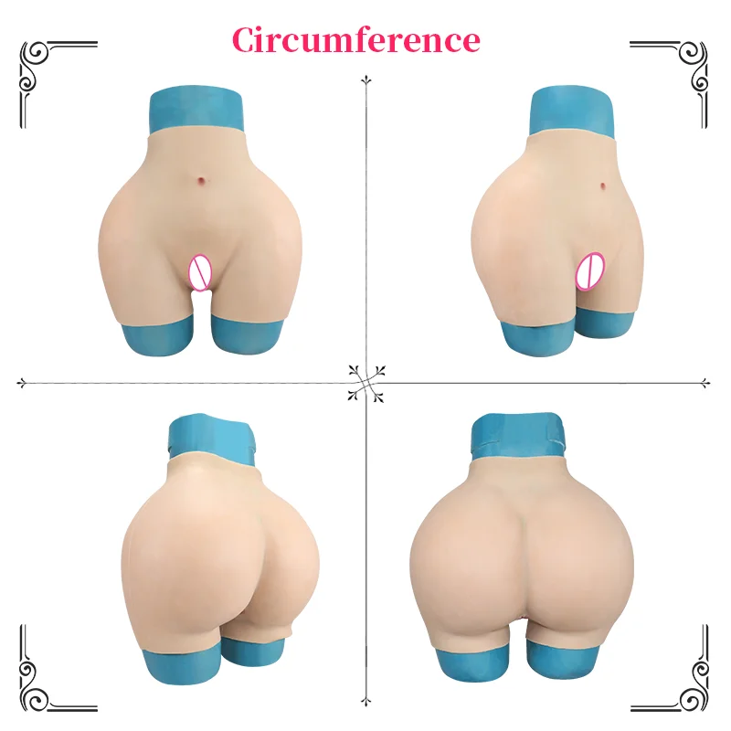 ONEFENG Silicone False Vagina Pants Huge Crotch Butt Sexy Buttocks Cosplay Cross Dresser Drag Queen Hip Enhancer Pant 5.5 CM