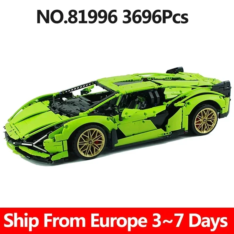 Building Blocks Set Constructor Kids Toys For Children Gift Bricks High Tech Car Kits Bugattied Chirons Lamborghinis Models