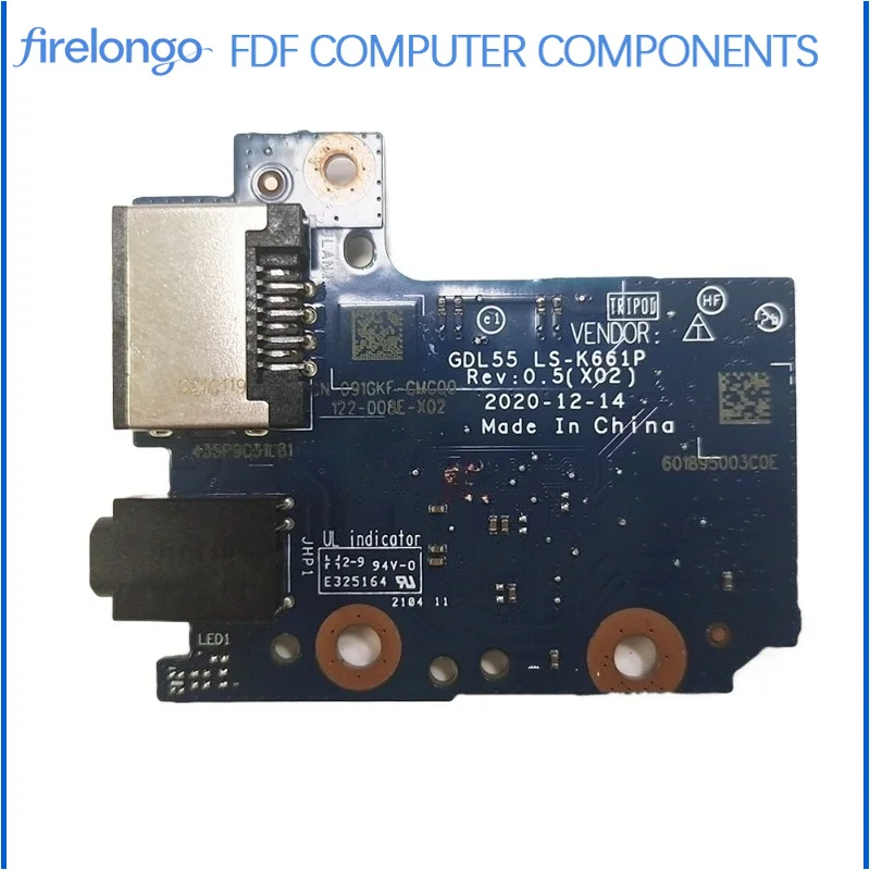Original for DELL G15 5510 5511 USB Audio Interface Board LS-K661P 05N52P Replacement Part