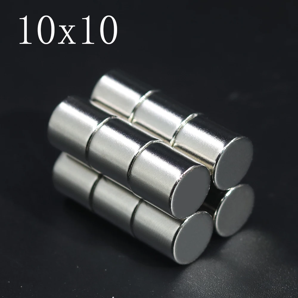 5/10/20/50 Pcs 10x10 Neodymium Magnet 10mm x 10mm N35 NdFeB Round Super Powerful Strong Permanent Magnetic imanes Disc 10*10